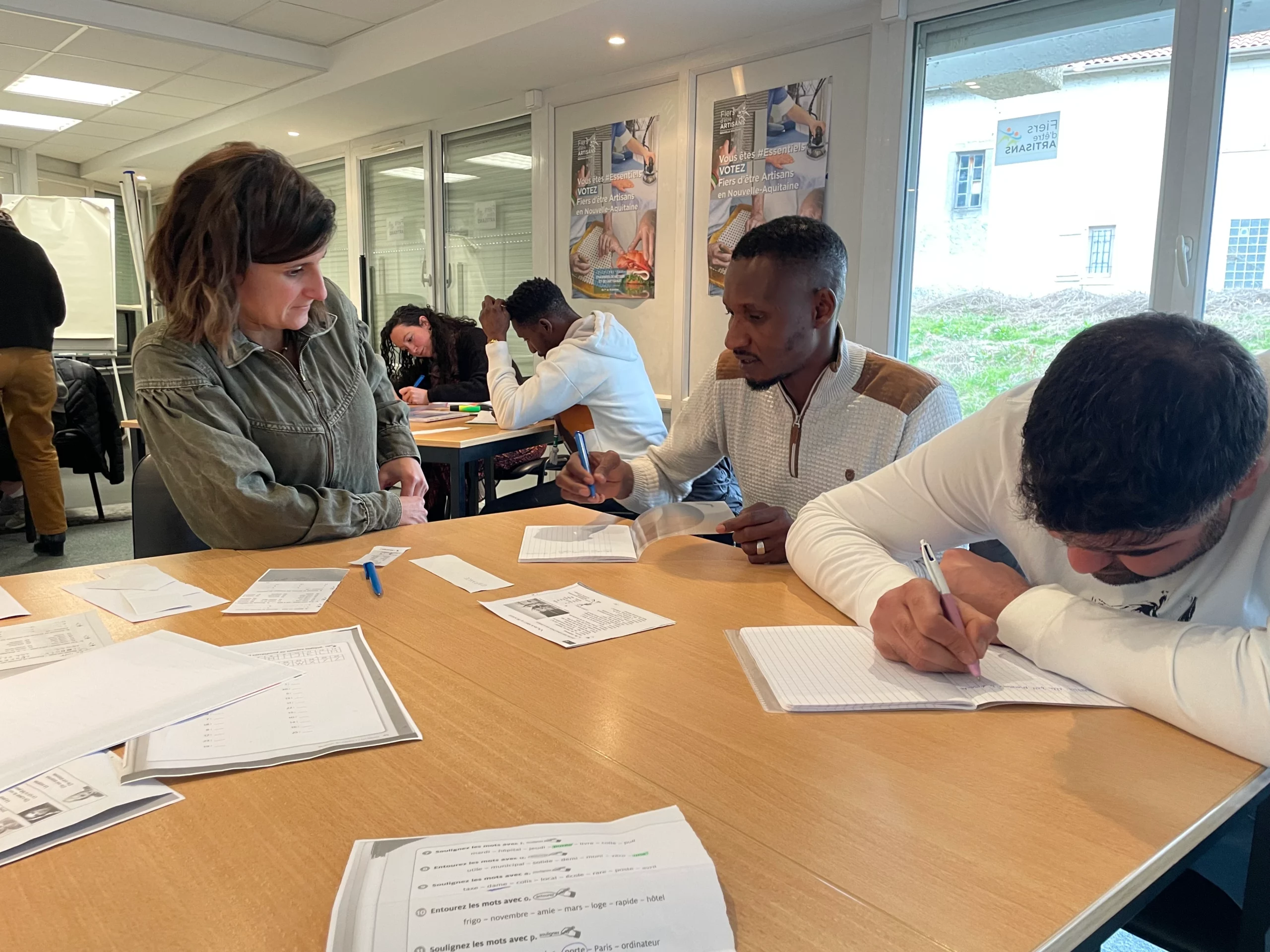 Atelier de français pour intérimaire insertion professionnelle BTP